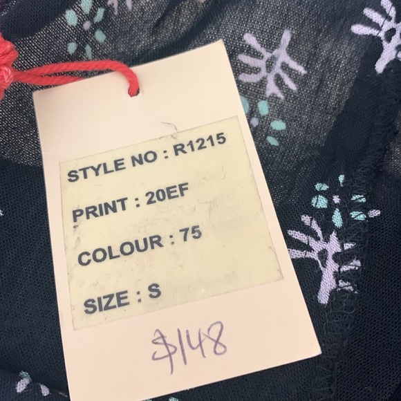 RAGA Maxi black dress with flower Size: S - Picture 14 of 15